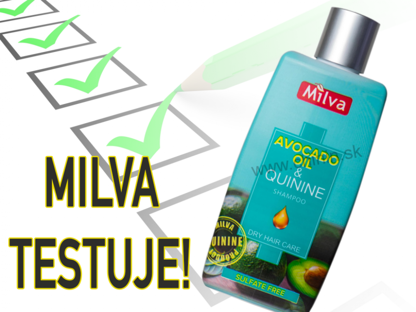 Milva testovanie - Bezsulfátový šampón chinín & Maska chinín