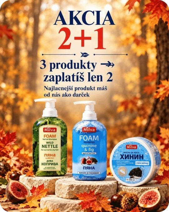 Letná akcia 2+1 zdarma na vybrané produkty Milva