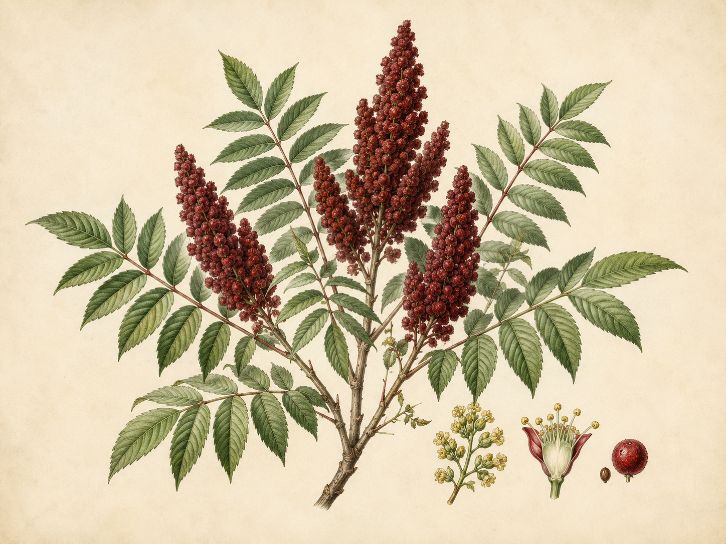 Sumak (Rhus coriaria) ako účinná látka v kozmetike Milva