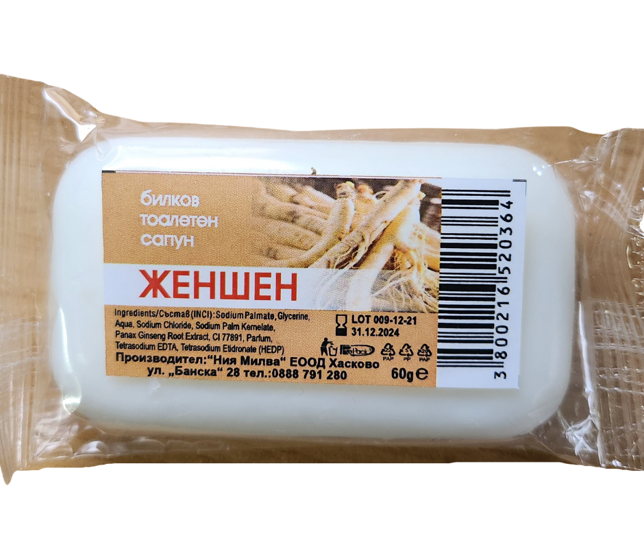 Mydlo ženšen Milva, 60g