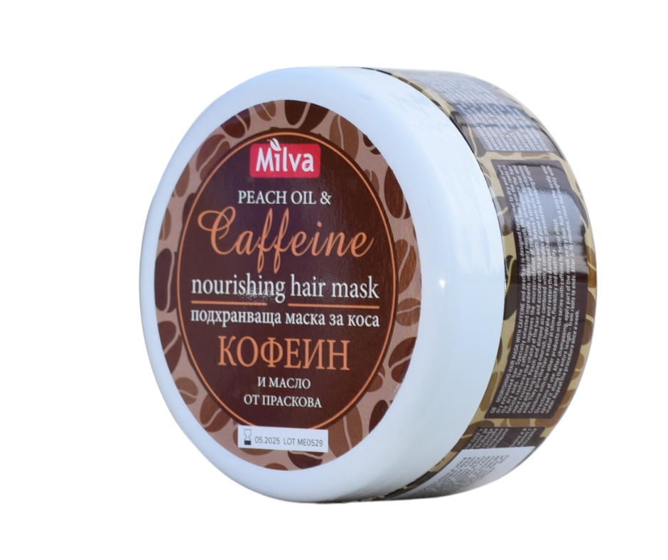 Milva vyživujúca maska s kofeínom a broskyňovým olejom 250ml
