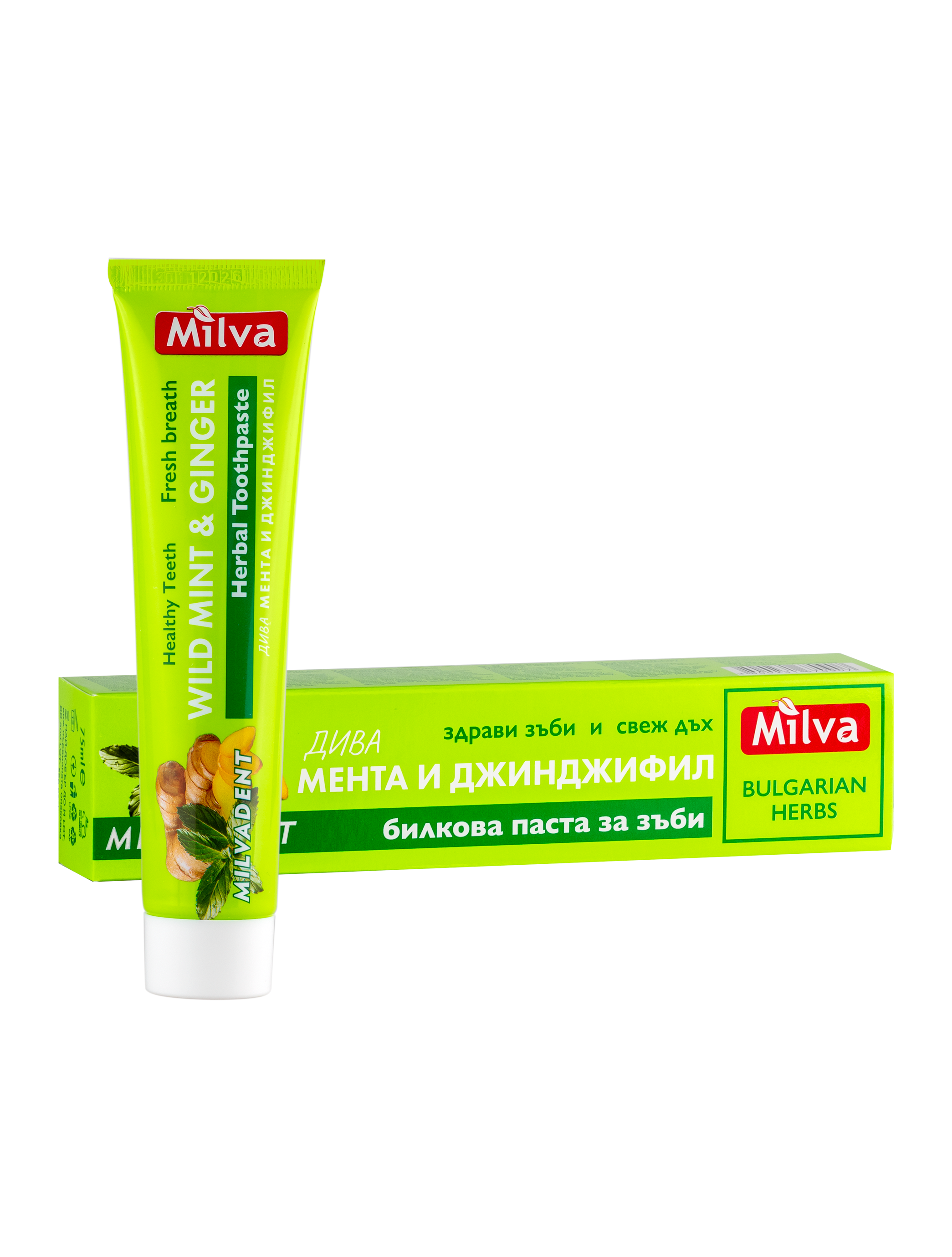 Milva zubná pasta s mätou a zázvorom 75ml