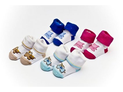 Ponožky dětské Bobobaby se zvířátkem 0-6 měsíců