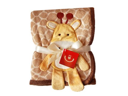 Dětská deka Bobobaby žirafa KCSN-04 76 x 102 cm