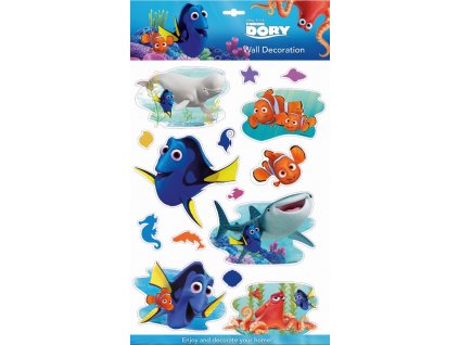 Samolepky na zeď Disney Hledá se Dory 3D 40x29cm