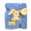 Dětská deka z mikrovlákna se zvířátkem béžový medvídek KCSN-02 76x102 cm Bobobaby