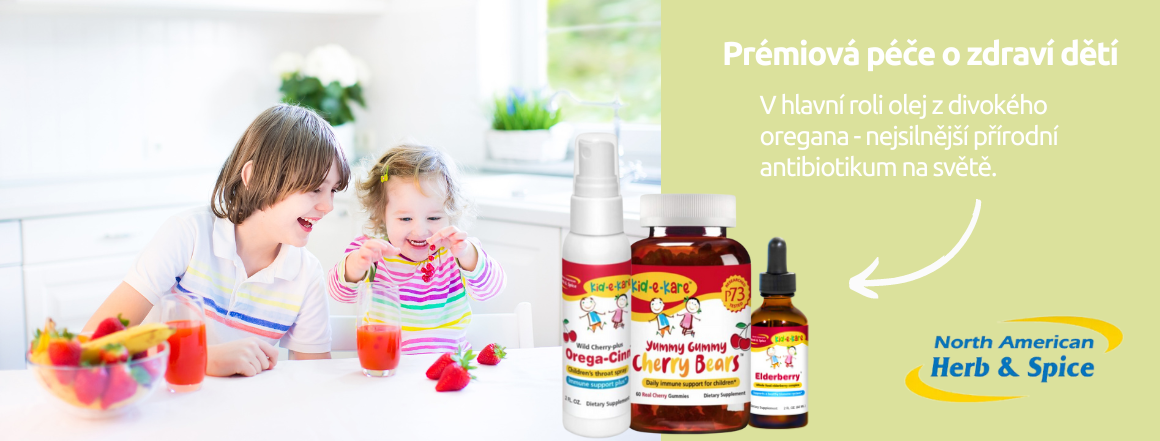 NAHS|North American Herb & Spice| Nakopněte imunitu vašich dětí produkty od NAHS| Oreganový olej v hlavní roli | Třešňoví gumídci | SinuOrega | Oreganol | Elderberry | Vitamin C | Ear Eez| Kids C Plus| Orega Cinn| Germ Clenz