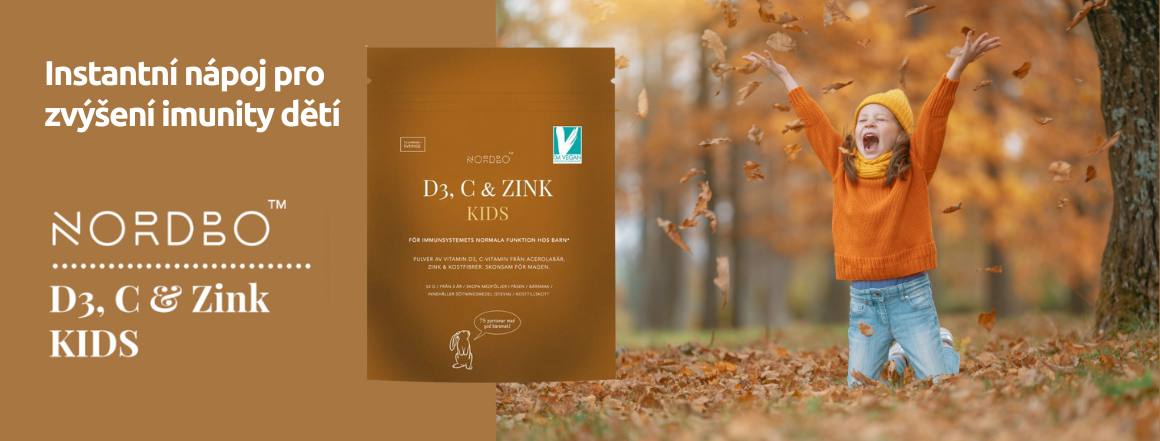 NORDBO| Instantní nápoj pro zvýšení imunity dětí | Vitamin D | Vitamin C | Zinek