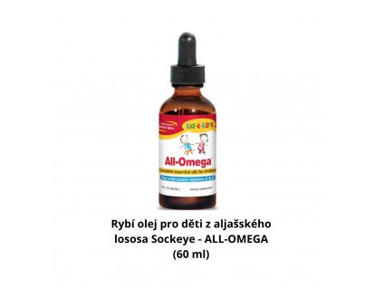 NORTH AMERICAN HERB & SPICE Rybí olej pro děti z aljašského lososa Sockeye All-Omega (60 ml)