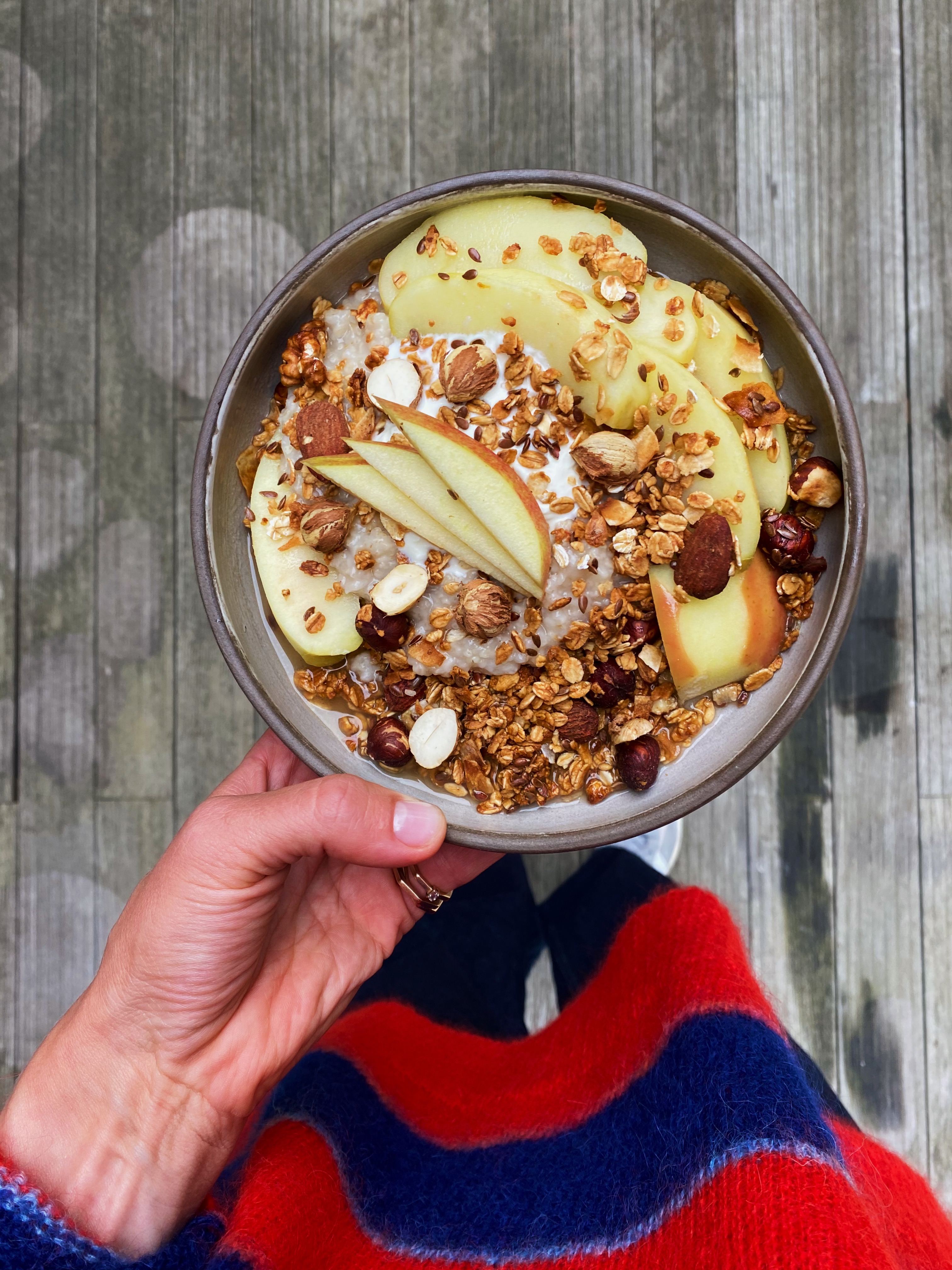 Ovesná kaše s jablky