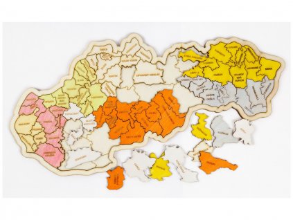 mapa okresov slovenska puzzle farebna 2