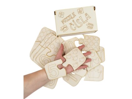 drevene puzzle cisla a počet s boxom 2