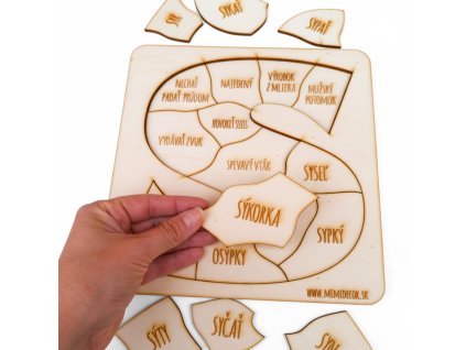 cvicenie vybrane slova puzzle detail