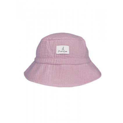 Mušelínový klobouček vel. 0-1 rok Růžový