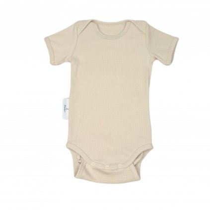 Body vel. 3-9 m. krátký rukáv Béžové