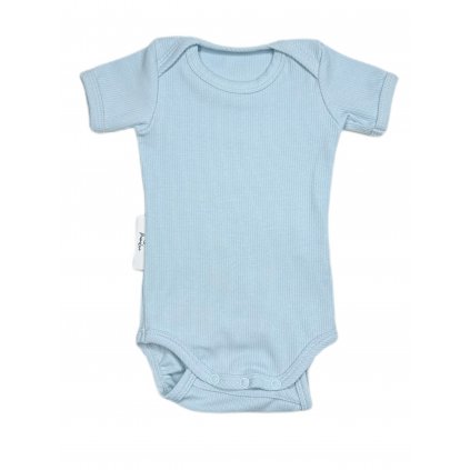 Body vel. 9-18 m. krátký rukáv Světle modré