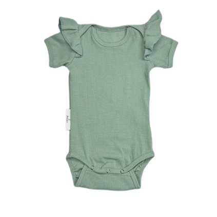 Body vel. 9-18 m. krátký rukáv VOLÁNKY Šalvěj