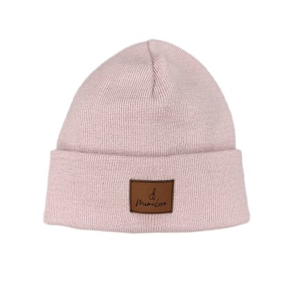 Vlněná čepice MERINO pro větší děti a dospělé Růžová