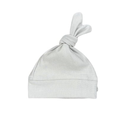 Kojenecká čepička srdíčko 0-3m. Šedá bambus
