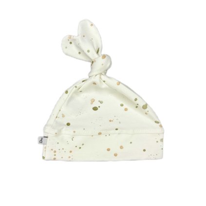Kojenecká čepička srdíčko 0-3m. Confetti OUTLET
