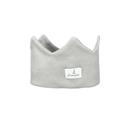 Bavlněná čelenka KORUNKA 1-3 let Šedá OUTLET