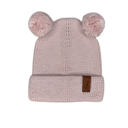 Čepice MERINO bambulky 12-24 měsíců Růžová OUTLET