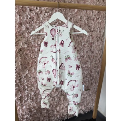 Spací pytel s nohavicemi 09-36m. Růžový sen