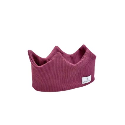 Bavlněná čelenka KORUNKA 0-6m. Pivoňka