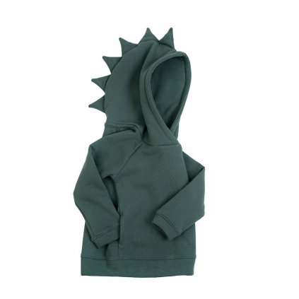 Dětská mikina dino Vel. 6-12 měsíců Tmavě zelená