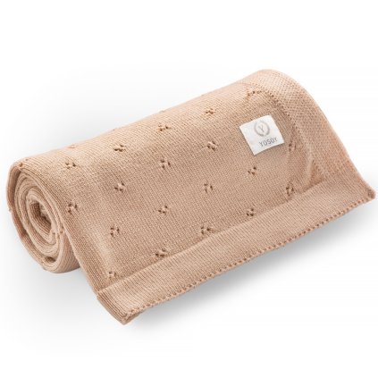 Celoroční deka z vlny merino JERSEY beige / béžová