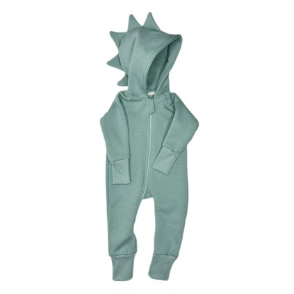 Dětský zateplený overal DINO 0-6m. Aqua