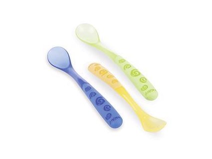 NUBY Lyžička s dlhou rukoväťou, 6 m+ (3 ks)