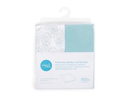 CEBA Poťah na prebaľovaciu podložku 50x70-80 cm 2 ks Turquoise+Dande