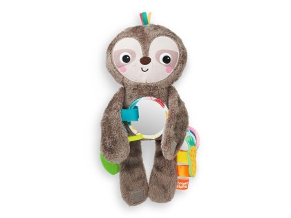 BRIGHT STARTS Hračka plyšová závesná Slingin’ Sloth Travel Buddy 0m+