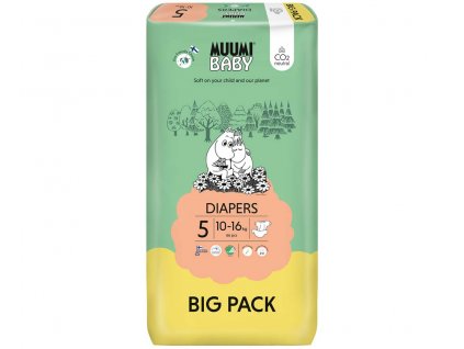 MUUMI  Baby 5 Maxi+ 10-16 kg (66 ks), eko plienky