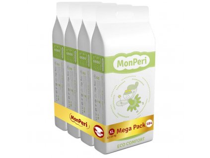 MONPERI  Eco Comfort Plienky jednorazové XL (12-16 kg) 184 ks - Mega Pack