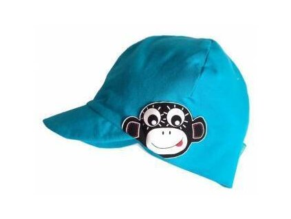 Pinkie detská čiapka  so šiltom Turquoise Monkey