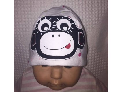 Pinkie čiapka white monkey