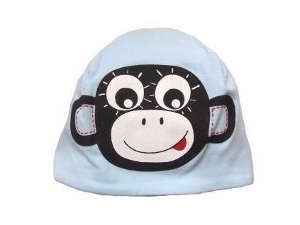 Pinkie detská čiapka  Light Blue monkey