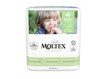 MOLTEX  Pure&Nature Plienky jednorazové 4 Maxi (7-14 kg) 29 ks