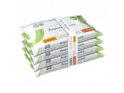 AQUA WIPES  Obrúsky 100% rozložitelné, 99% vody,4x56ks = 224ks