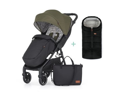 PETITE&MARS Kočík športový Royal2 Black Mature Olive + PETITE&MARS fusak Jibot ZADARMO
