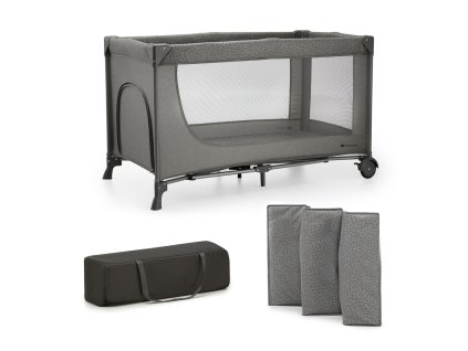 KINDERKRAFT Postieľka cestovná Joy 2 Dark grey