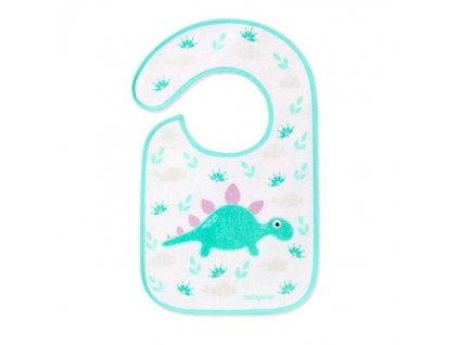 BABYONO Podbradník Froté, stredný, vodeodolný dino 6m+