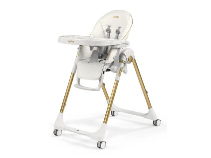 Jedálenská stolička Prima Pappa Follow Me Gold 2025 Peg Pérego +hrazda (Darček Hrazda na hranie, Variant Gold)