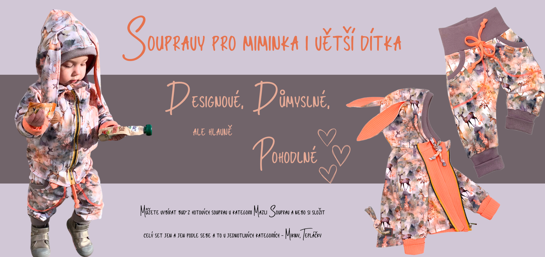 Soupravy mikin a tepláčků