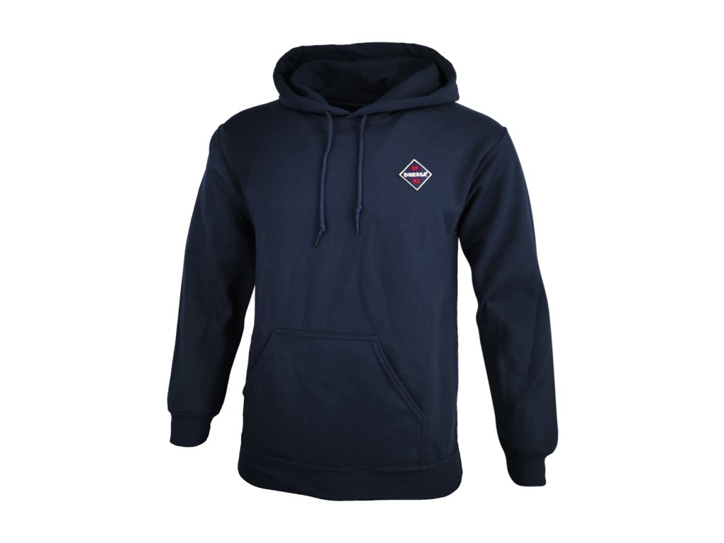 Dressa Vintage kenguruzsebes pamut kapucnis pulóver - sötétkék (Méret XXL, Szín Navy (Sötétkék))