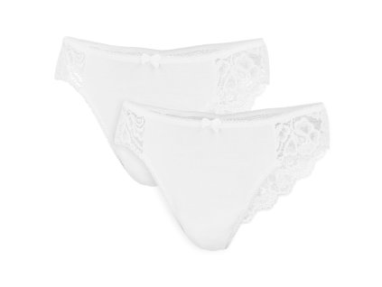 Dressa 303 8cm magas dereks rugalmas pamut bugyi - fehér - 2db (Méret XXL, Szín Fehér)