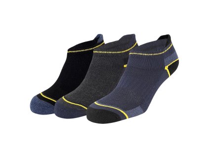 Dressa Work futózokni - 3 pár (Méret 35-38, Szín Fekete/Sötétkék/Sötétszürke)