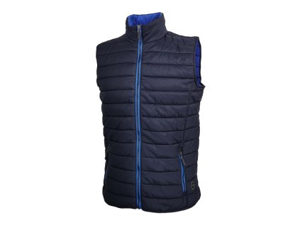 Dressa Sport könnyű steppelt cipzáros férfi mellény - sötétkék (Méret XXL, Szín Navy (Sötétkék))